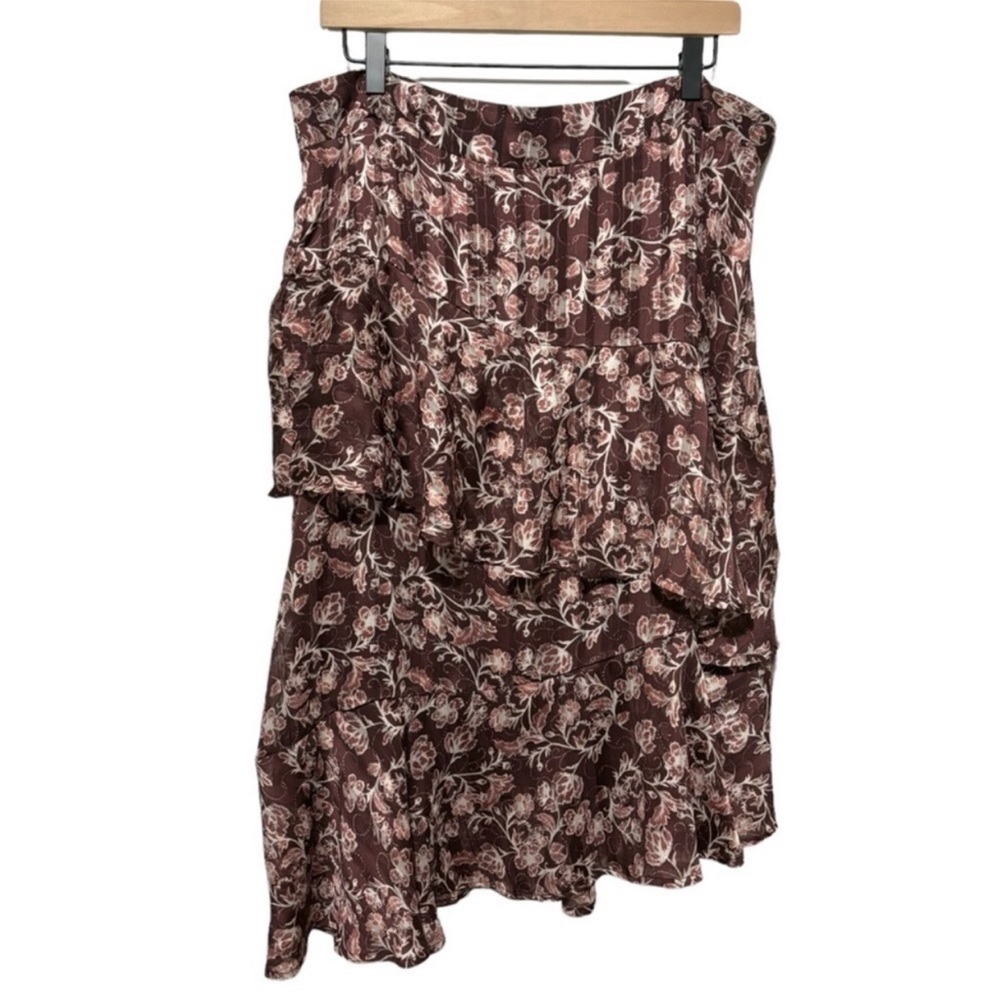 Knox Rose Floral Print Tiered Skirt Size XXL Boho Cottage Core Prairie